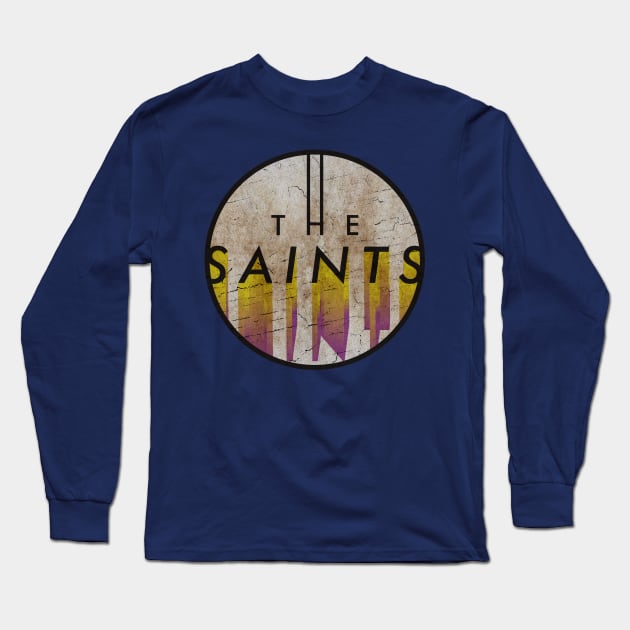 THE SAINTS - VINTAGE YELLOW CIRCLE Long Sleeve T-Shirt by GLOBALARTWORD